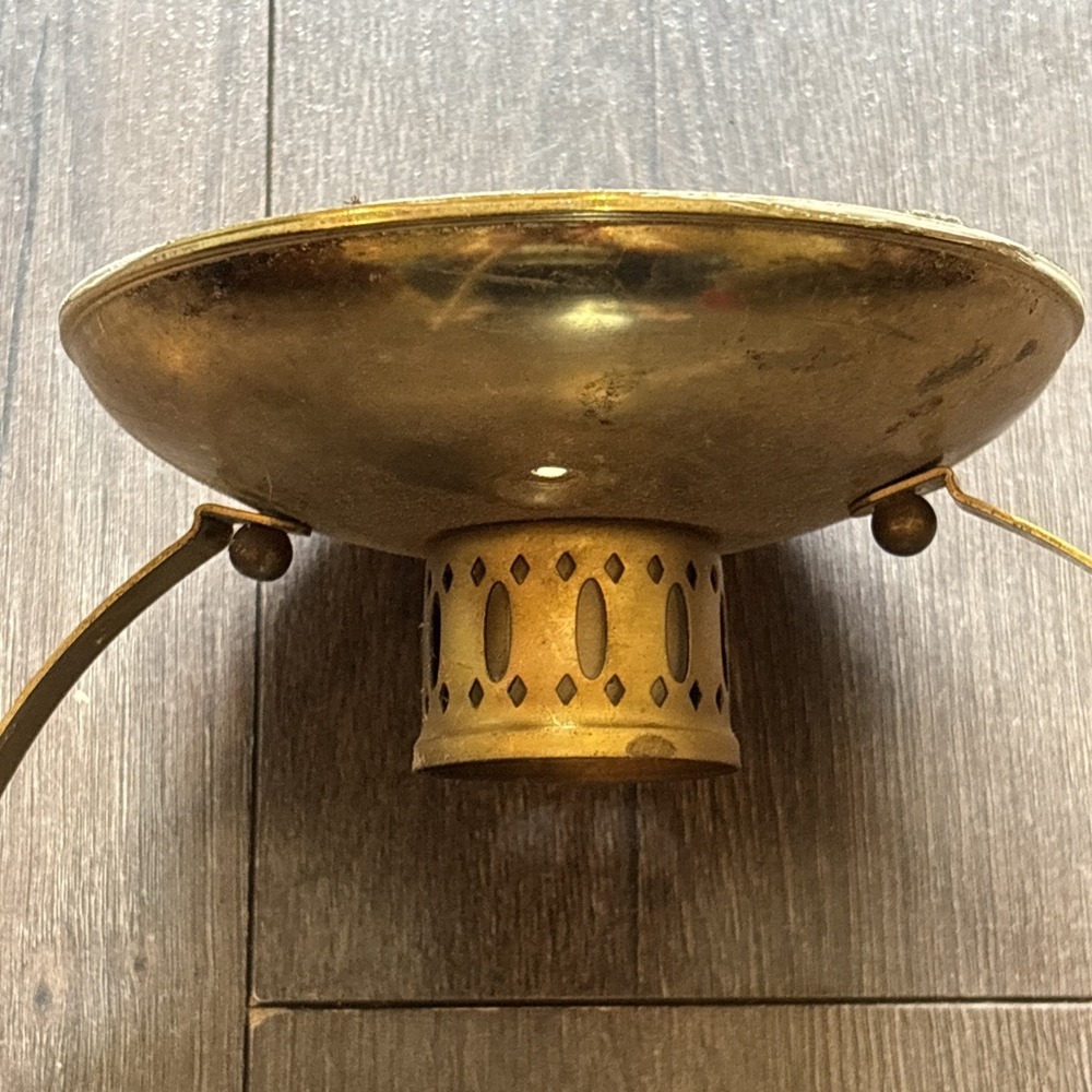 Vintage Brass Tone Moe Light Ceiling Fixture Union Made USA Flush Mount 9.5 in - Picture 2 of 9